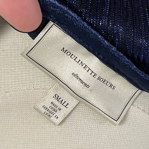 Moulinette Soeurs Anthropologie • Ruffled Metallic Top - Picture 6 of 7